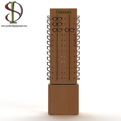 Seiten Mdf-Bodenbelag der Geschäft Eyewear-Soemhölzerner Kleinausstellungsstand-4 mit drehender Basis